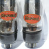 U52 Marconi Large red logo, tall glass 5U4G black plate cup getter pair audio rectifiers tested 100% - Image 4