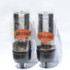U52 Marconi Large red logo, tall glass 5U4G black plate cup getter pair audio rectifiers tested 100%