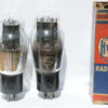 2A3 HYTRON USA made engraved lettering on base, black plate suspended rods pair audio triodes